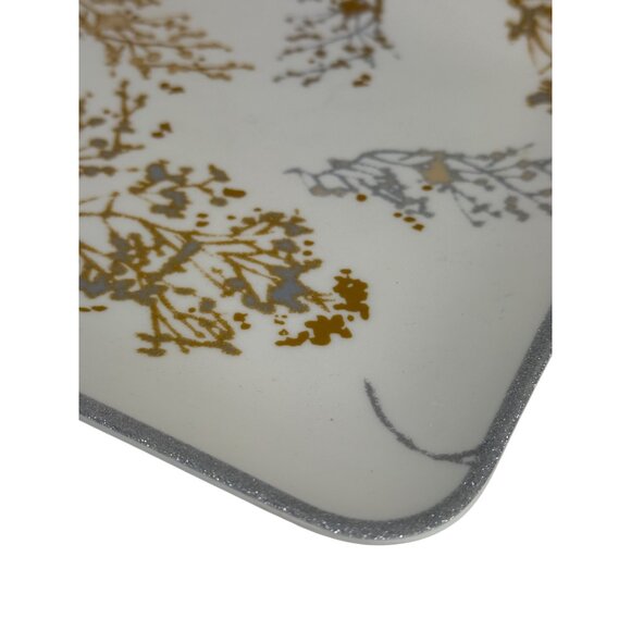 Threshold Melamine Salad Plates Silver Gold Glitter Chic Paint Splatter Set of 4 - Picture 5 of 10